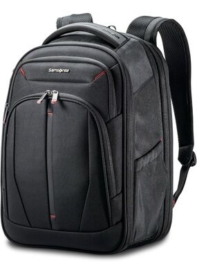 Samsonite Black Backpack with Red Accents
